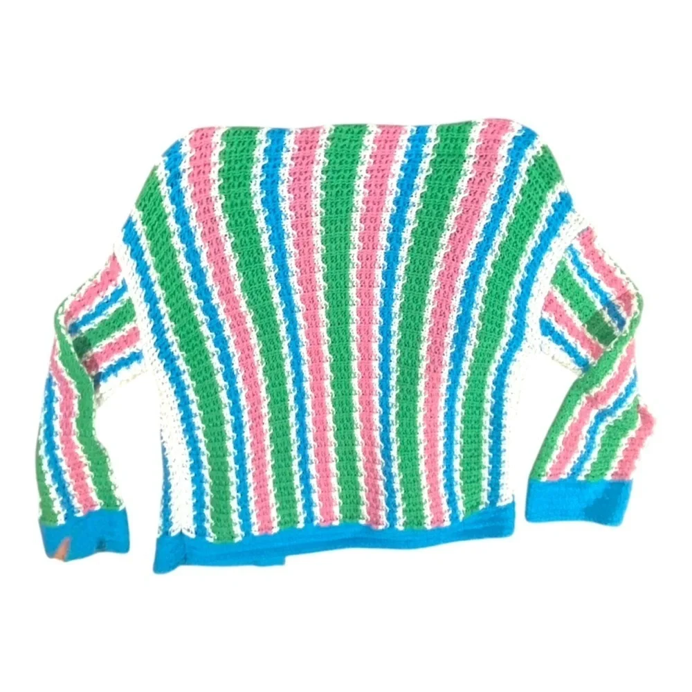 ZARA Bloggers Favorite MATCHING SET Crochet Crop Top & Cardigan Sweater Sz M